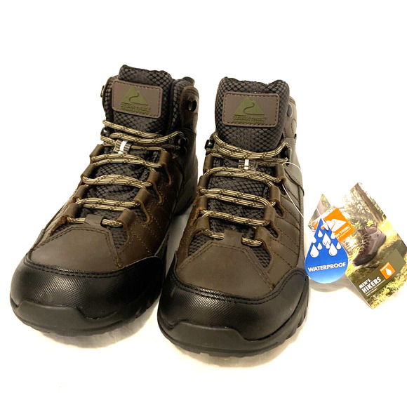 Ozark Trail Men's Hikers Brown Leather Boot. MEADOW Size 13 NEW - Picture 3 of 8